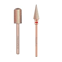 MelodySusie Safety Nail Drill Bits with Professional Tapered Nib Nail Drill Bit