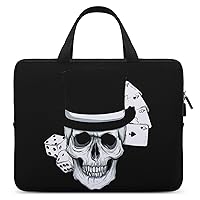 Skull Poker Travel Laptop Bag Sleeve Case With Handle Shockproof Notebook Briefcase Protective Cover