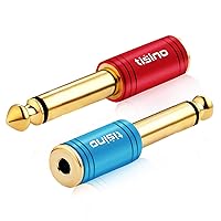VITALCO 6.35mm 1/4 Jack Adapter Y Splitter Audio Large TRS Cable Male to 2  Female
