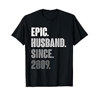15th Year Wedding Anniversary Best Epic Husband Since 2009 T-Shirt