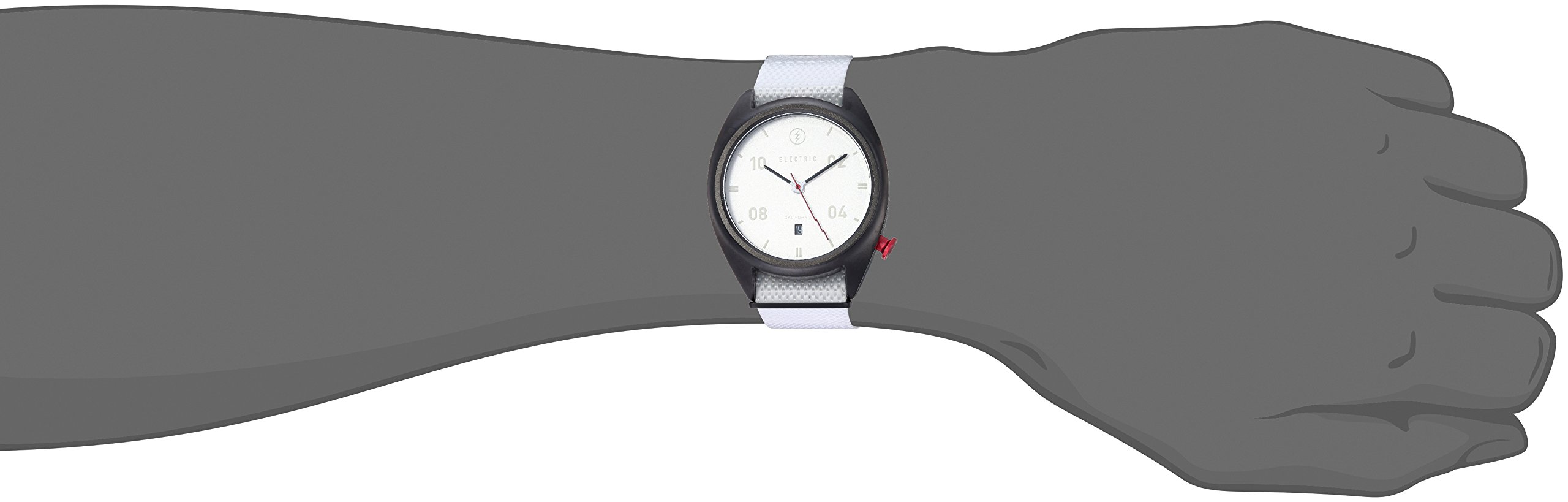 Electric Stainless Steel Japanese-Quartz Watch with Nylon Strap, White, 19 (Model: EW015008-0051)