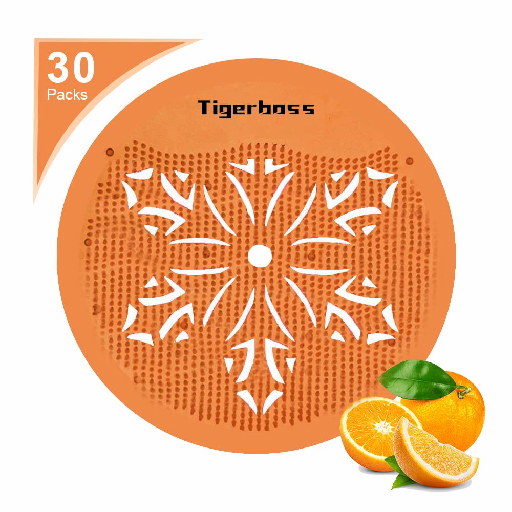 Tigerboss Urinal Screen Deodorizer (30 Pack) - Scent Lasts for Up to 30 Days – Anti-Splash &Ideal for Any Public Business Facilities Bathrooms