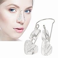 Nose Shaper Clip, Nose Straightener for Wide Noses, Safety Silicone Nose Beautifier, Nose Height Lifter Nose Slimmer for Women, Men and Young Girls (White)