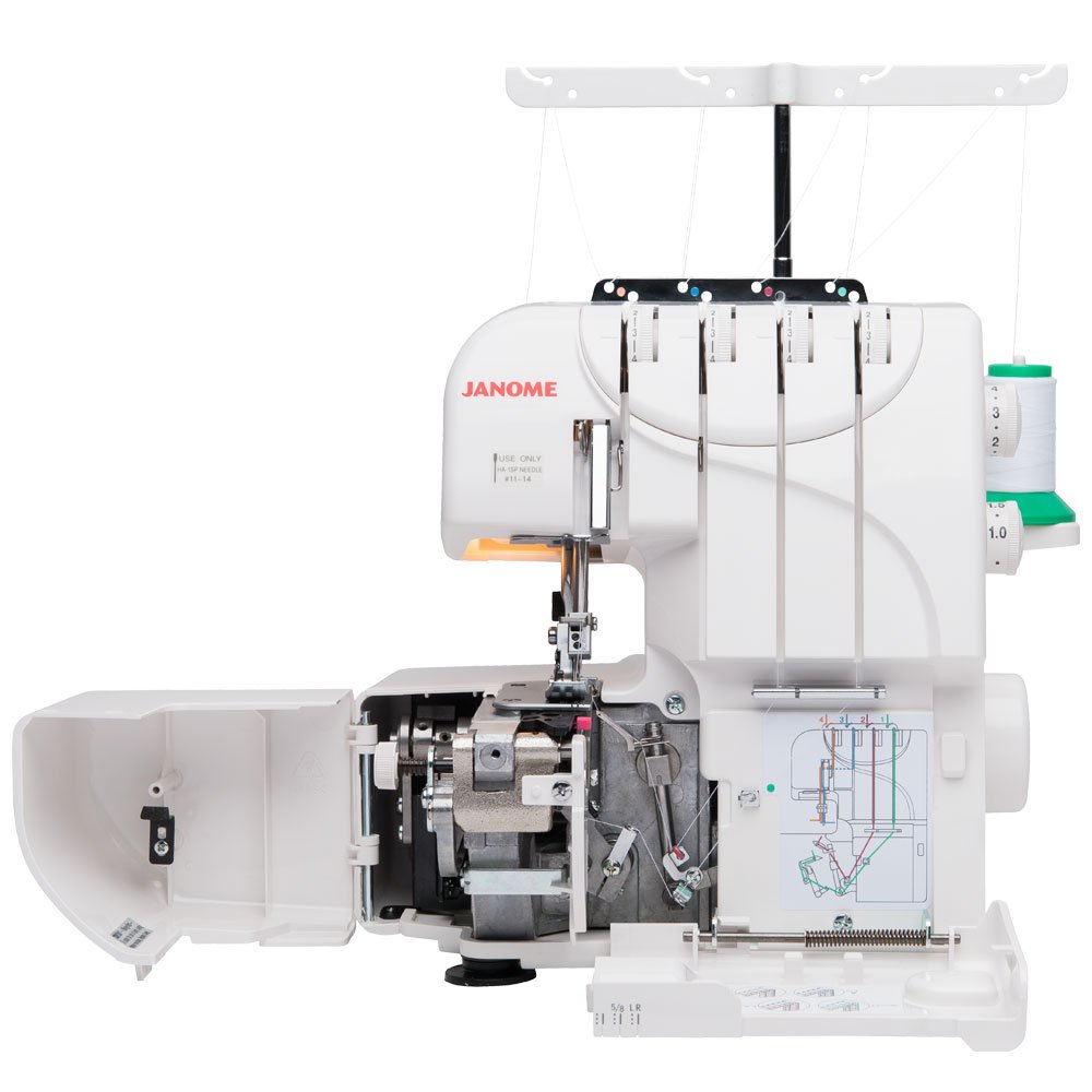 Janome MOD-8933 Serger with Lay-In Threading, 3 and 4 Thread Convertible with Differential Feed