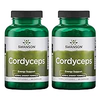 Swanson Cordyceps 600 Milligrams 120 Capsules (2 Pack)