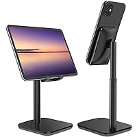 Phone Stand Height Angle Adjustable Phone Mount Phone Holder Compatible with Smartphone and Laptop