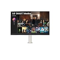 LG (32SQ780S) - 32-Inch 4K UHD(3840x2160) Display, Ergo Stand, webOS Smart Monitor, ThinQ Home, Magic Remote, USB Type-C™, 2x5W Stereo Speakers, AirPlay 2, Screen Share, Bluetooth,White