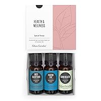 Edens Garden Health & Wellness Essential Oil 3 Set, Best 100% Pure Aromatherapy Family Kit (for Diffusion & Therapeutic Use), 10 ml