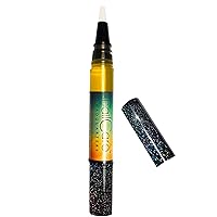 Cuticle Oil Pen for Nails - Nail Strengthener & Growth Treatment Serum for Damaged Nails, Hangnails w/Jojoba cuticle oil—Cucumber Melon Fragrance - Holo Glitter Pen