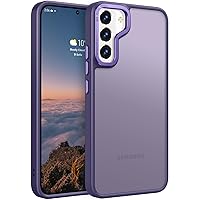 Rayboen for Samsung Galaxy S22 Plus Case, Translucent Frosted Hard Back Silicone Edge Skin Feel Anti-Fingerprint Anti-Scratch Protective Slim Cover for Samsung S22 Plus, Matte Purple