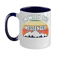 Messenger, I'm With The Messenger Two-Tone Coffee Mug 11oz Blue