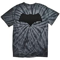 Popfunk Batman V Superman Batman Logo Tie Dye Adult Unisex T Shirt (2X-Large) Black Monochrome