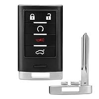 NPAUTO Key Fob Replacement Fits for Cadillac CTS 2008 2009 2010 2011 2012 2013 2014 2015, Cadillac STS 2008-2011, Keyless Entry Remote Control Start Proximity Smart Car Key Fobs, M3N5WY7777A, 25943677