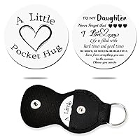 Pocket Hug Token Keychain Gifts for Women Men Engraved Inspirational Wedding Graduation Birthday Gifts for Girls Boy