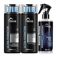 Truss Ultra Hydration Shampoo and Conditioner Set Bundle with Deluxe Prime Hair Treatment