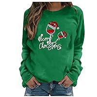 Christmas Funny Santa Claus Pullover Long Sleeve Festival Sweatshirts Round Neck Top 2023 Trendy Basic Clothes
