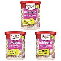 Duncan Hines Whipped Cream Cheese Frosting, 8-14 OZ Cans (Pack of 3)