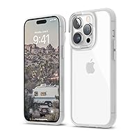 elago Dual Clear Case Compatible with iPhone 14 Pro Case Clear - 6.1 Inch - PC + TPU Hybrid Technology, Reduced Yellowing, Crystal Clear, Shockproof Bumper Cover, Full Body Protection (White)
