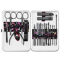 Manicure Kit Black Nail Clippers Cutter Tools Nail kit Professional Set Stainless Steel Pedicure Nail File All for Manicur