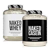 Grass Fed Protein Bundle: 5LB Unflavored Naked Whey and 5LB Unflavored Naked Casein