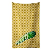 Caroline's Treasures BB7199KTWL Cucumber on Basketweave Kitchen Towel Dish Cloths Guest Hand Towel Decorative Bathroom Towel for Face,Tea, Dishcloth, Kitchen and Bath