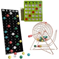 MR CHIPS Bingo Cage and Balls Set with 25 Shutter Slide Bingo Cards