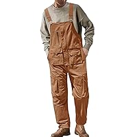Overalls for Men Work Plus Size Baggy Cargo Pants Summer 2024 Trendy Coveralls Jumpsuits with Pockets