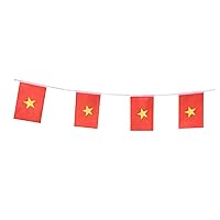 Vietnam Flags Vietnamese Small String Flag Banner Mini National Country World Flags Pennant Banners For Party Events Classroom Garden Olympics Festival Grand Opening Decorations (Vietnam)