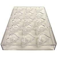 Martellato Polycarbonate Chocolate Mold, Rounded Heart