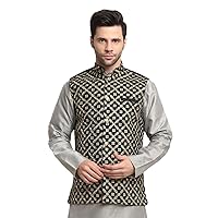 Silk Embroided Zari Nehru Jacket Only, Ethnic Traditional Wear