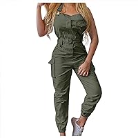 Women's Jumpsuits Fashion Casual Sleeveless Holiday Backless Summer Camisole Jumpsuit Jumpsuits