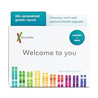 23andMe Ancestry + Traits Service - DNA Test Kit with Personalized Genetic Reports Including Ancestry Composition with 2000+ Geographic Regions, Family Tree, DNA Relative Finder and Trait Reports