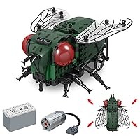 Ulanlan Robot Fly Toy with Omnidirection Wheel Automatically Avoid Obstacle, Insect Building Blocks Set, Mechanical Elecric Building Toy Kit for Kids 8-14 Years Old Boy Toy 280PCS