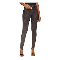 Michael Kors Womens Gray Denim Zippered Pocketed High Rise Stretch Belt Loops Animal Print Skinny Jeans 2