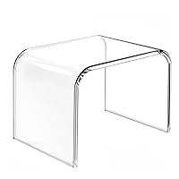 Acrylic Stool,Acrylic Step Stool,Acrylic Small Step Stool,Clear Acrylic Foot Stool for Bathroom Bedroom Kitchen,Holds Up to 250lbs