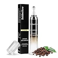 5% Caffeine Eye Serum with 360° Massage Roller, Under Eye Cream for Dark Circles and Puffiness, Reduce Wrinkles, Fine Lines and Under-Eye Bags, Intense Moisturizing for Women and Men