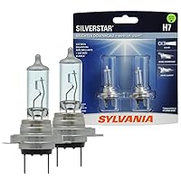 SYLVANIA - H7 SilverStar - High Performance Halogen Headlight Bulb, High Beam, Low Beam and Fog Replacement Bulb, Brighter Downroad with Whiter Light (Contains 2 Bulbs)