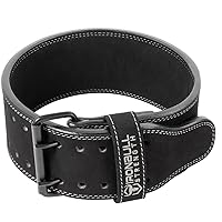 Powerlifting Belt - 10mm Double Prong Weightlifting Belt (IPF, USAPL, USPA & IPL Approved) | Leather Power Back Support for Weight Lifting, Strength Training, Strongman - Men & Women