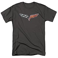 Popfunk Chevy Corvette Convertible Racing Logo GM Car, T Shirt & Stickers Grey