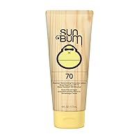 Sun Bum Original SPF 70 Sunscreen Lotion | Vegan and Hawaii 104 Reef Act Compliant (Octinoxate & Oxybenzone Free) Broad Spectrum Moisturizing UVA/UVB Sunscreen with Vitamin E | 6 oz