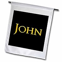 3dRose John popular baby girl name in the USA. Yellow on black amulet - Flags (fl_355701_1)