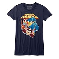 Mega Man Capcom Video Game Flat Colors Juniors T-Shirt Tee