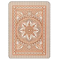 Deck of Premium Modiano Cristallo 4 PIP 100% Plastic Playing Cards - Includes Bonus Cut Card! (Brown)