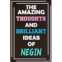 The Amazing Thoughts and Brilliant Ideas of Negin: Unleash Your Imagination - Blank Lined Notebook