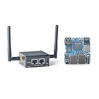 Nanopi R5C OpenWrt Mini WiFi Router, with Dual PCIe 2.5Gbps Ethernet Ports, 2GB LPDDR4X RAM, Rockchip RK3568 CPU 0.8T NPU, for IoT NAS Smart Gateway, Support FriendlyWrt (with M.2 WiFi Module)
