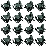 KINGLAKE GARDEN Plant Orchid Clips,100 Pcs Plant Clips Dark Green Plant Orchid Support Clips with Box,Garden Orchid Clips for Supporting Stems Vines Stalks Grow Upright