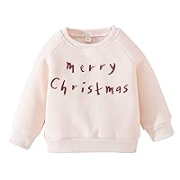 Baby Sweater Toddler Kids Baby Boy Girl Sweatshirt Christmas Letter Print Clothes Pullover Big Girls Zip up Hoodie