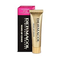 Dermacol - Mini Full Coverage Foundation 13g, Liquid Makeup Matte Foundation with SPF 30, Waterproof Foundation for Oily Skin, Acne, & Under Eye Bags, Long-Lasting Makeup Products Shade -208