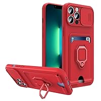 Multi-Functional Creative Push Window Phone case Bracket Back Ring car Magnetic TPU Shockproof Back Cover for iPhone 14 13 11 12 Pro Max 7 8 14 Plus SE XS XR(Red,iPhone 7 Plus/8 Plus)