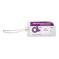 Qty 500 of Each, Luggage Tags Laminating Pouches with Plastic Loops, 5 Mil 2-1/2 x 4-1/4 Slotted